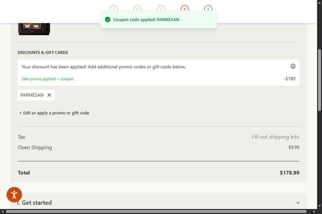 Tovala checkout page showing Tovala promo code box | Screenshot taken by SimplyCodes community member on Sep 15, 2025