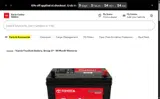 Toyota coupon verification screenshot