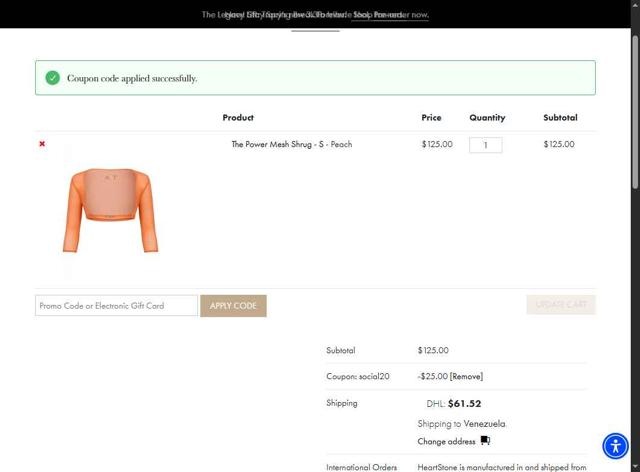 Tracy Anderson checkout page showing Tracy Anderson promo code box | Screenshot taken by SimplyCodes community member on Apr 26, 2025