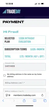 EARTHWEB coupon verification screenshot