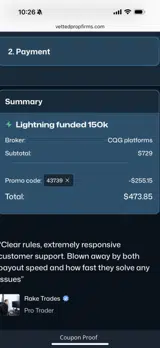 43739 coupon verification screenshot
