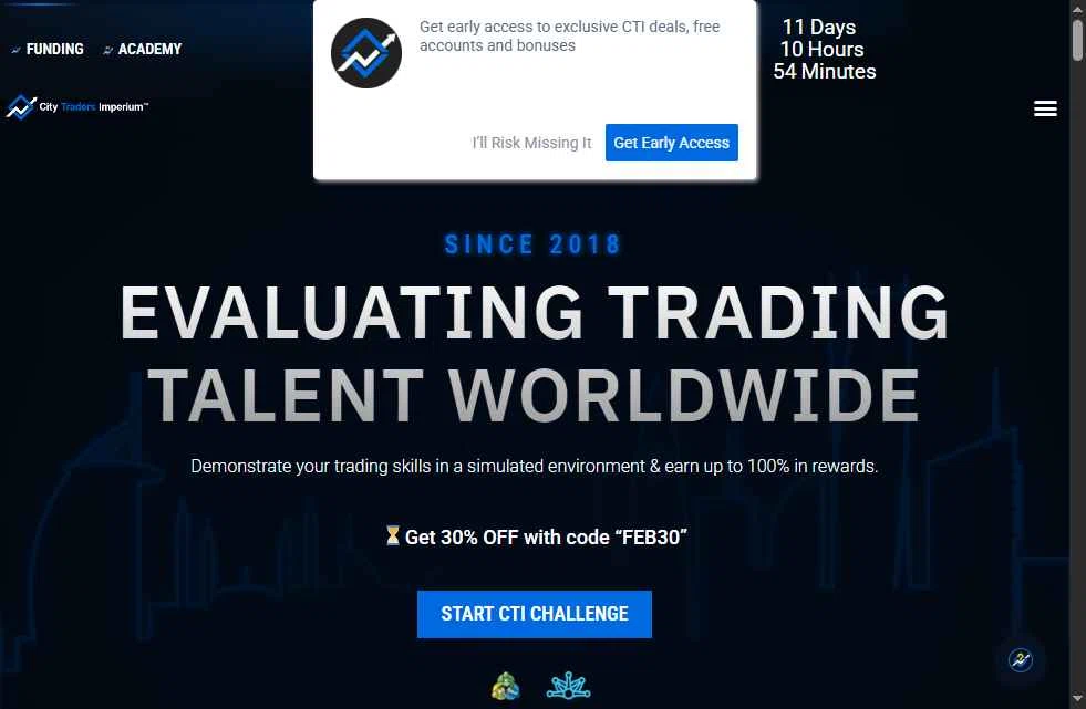 City Traders Imperium checkout page showing City Traders Imperium discount code box | Screenshot taken by SimplyCodes community member on Feb 17, 2026