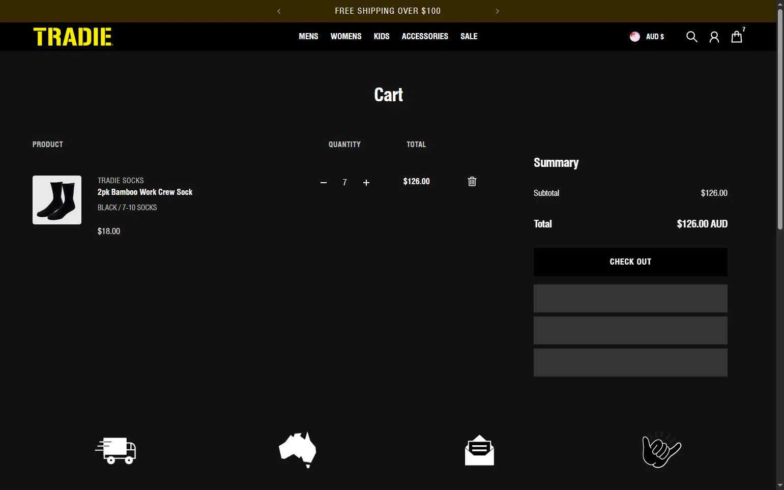 Tradie checkout page showing Tradie discount code box | Screenshot taken by SimplyCodes community member on Dec 21, 2025