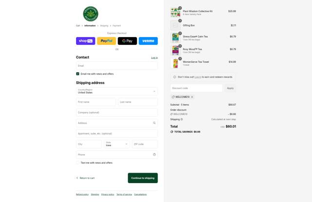 Traditional Medicinals checkout page showing Traditional Medicinals promo code box | Screenshot taken by SimplyCodes community member on Aug 27, 2025