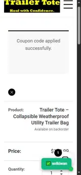 solkiwan coupon verification screenshot