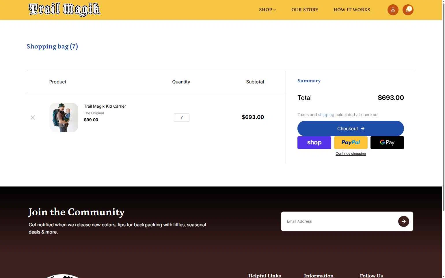Trail Magik checkout page showing Trail Magik discount code box | Screenshot taken by SimplyCodes community member on Nov 15, 2025