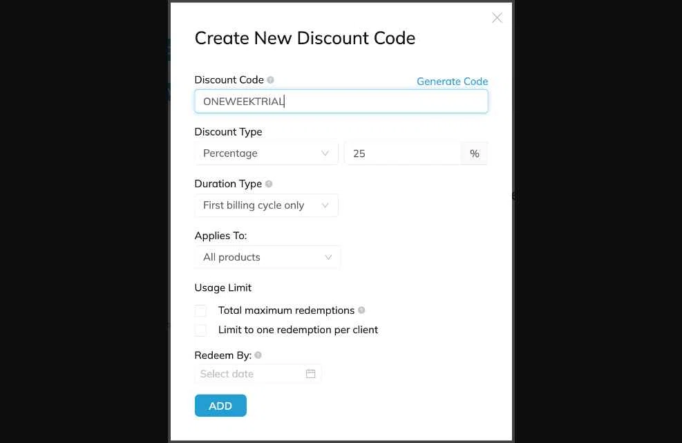 Trainerize checkout page showing Trainerize discount code box | Screenshot taken by SimplyCodes community member on Dec 7, 2025