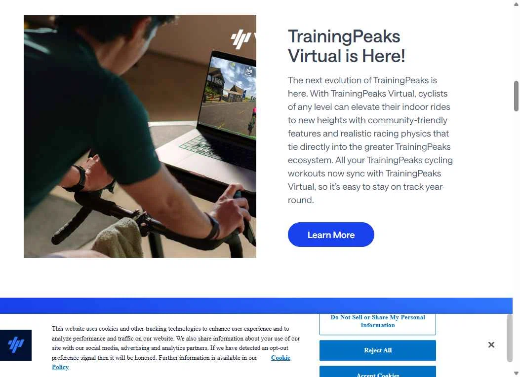 TrainingPeaks checkout page showing TrainingPeaks promo code box | Screenshot taken by SimplyCodes community member on Dec 9, 2025