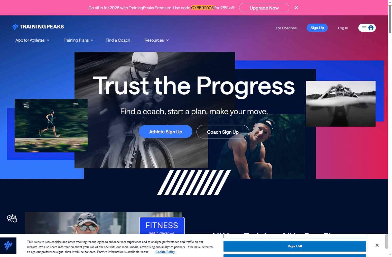 TrainingPeaks checkout page showing TrainingPeaks promo code box | Screenshot taken by SimplyCodes community member on Nov 17, 2025