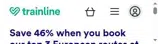 Trainline coupon verification screenshot
