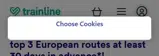 Trainline coupon verification screenshot