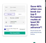 Trainline coupon verification screenshot