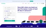 Trainline coupon verification screenshot