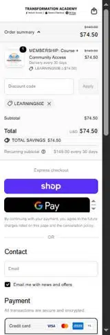 LEARNING50E coupon verification screenshot