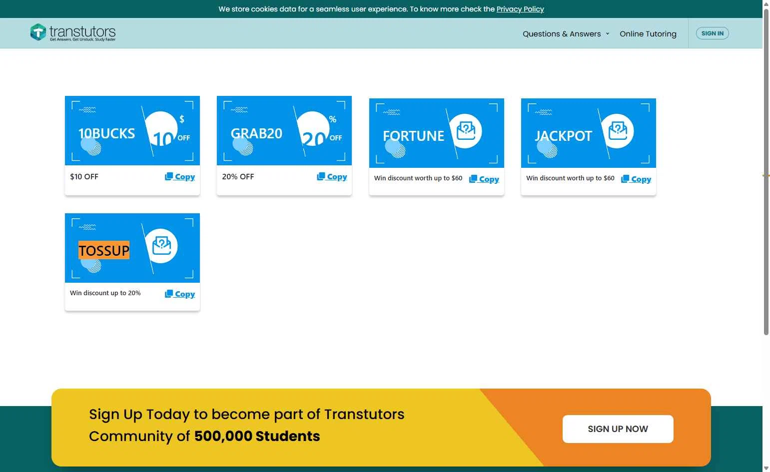 Transtutors checkout page showing Transtutors promo code box | Screenshot taken by SimplyCodes community member on Dec 25, 2025