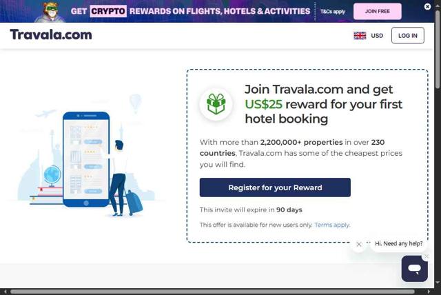 Travala.com checkout page showing Travala.com discount code box | Screenshot taken by SimplyCodes community member on Sep 9, 2025