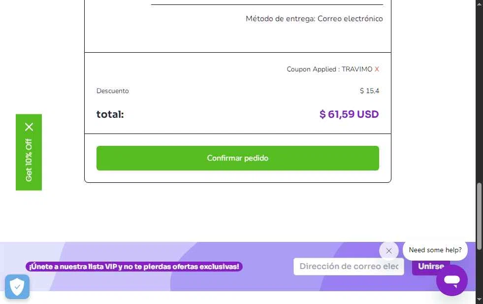 Travelwifi checkout page showing Travelwifi coupon code box | Screenshot taken by SimplyCodes community member on May 17, 2025