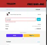 TraXion coupon verification screenshot