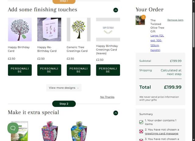Tree2MyDoor.com checkout page showing Tree2MyDoor.com discount code box | Screenshot taken by SimplyCodes community member on Sep 8, 2025