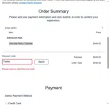 Trellis coupon verification screenshot