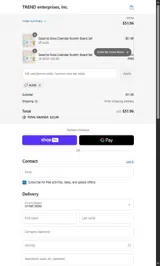 Trend Enterprises coupon verification screenshot