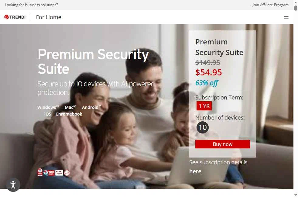 Trend Micro Busines checkout page showing Trend Micro Busines promo code box | Screenshot taken by SimplyCodes community member on May 12, 2025