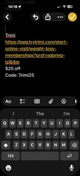 Trimi coupon verification screenshot