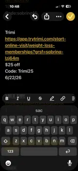 Trimi coupon verification screenshot