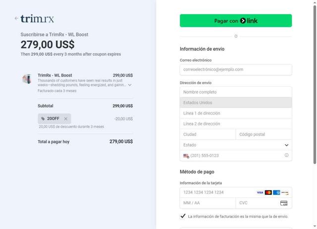 TrimRX checkout page showing TrimRX discount code box | Screenshot taken by SimplyCodes community member on Sep 8, 2025