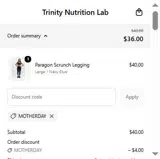 MOTHERDAY coupon verification screenshot