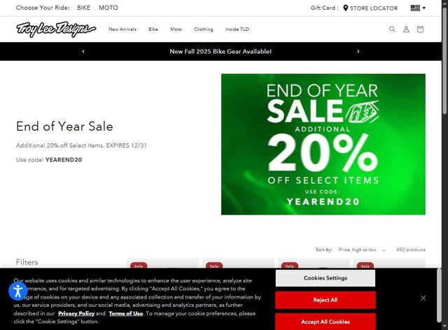 Troy Lee Designs checkout page showing Troy Lee Designs discount code box | Screenshot taken by SimplyCodes community member on Aug 17, 2025