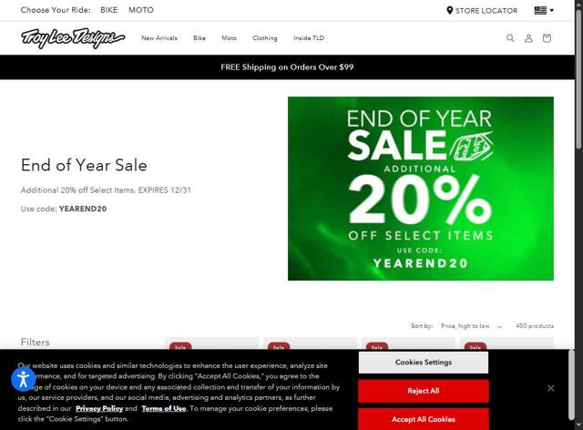Troy Lee Designs checkout page showing Troy Lee Designs discount code box | Screenshot taken by SimplyCodes community member on Aug 12, 2025