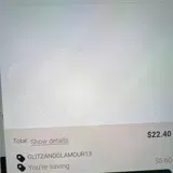 Glitzandglamour13 coupon verification screenshot