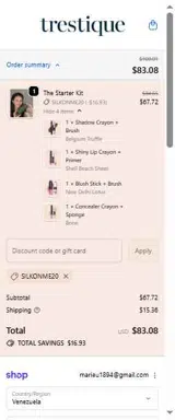 SILKONME20 coupon verification screenshot