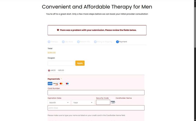 TRT Nation checkout page showing TRT Nation coupon code box | Screenshot taken by SimplyCodes community member on Aug 30, 2025
