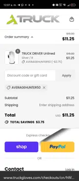 AVERAGEHUNTER50 coupon verification screenshot