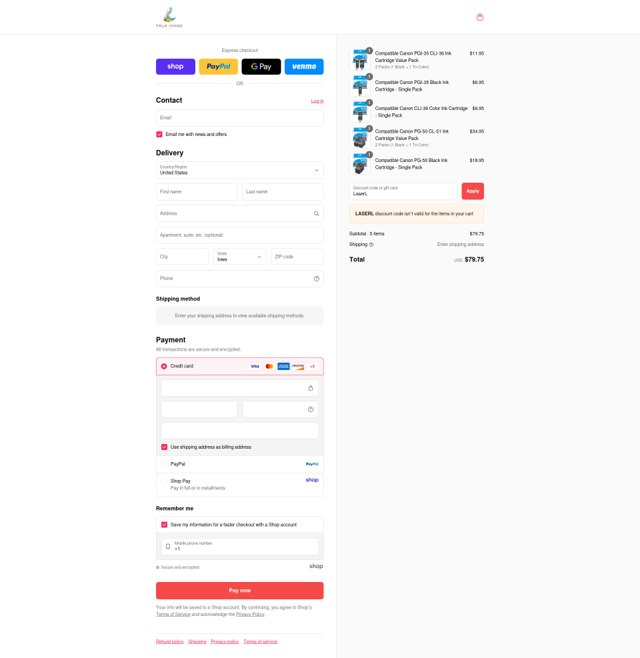 True Image checkout page showing True Image discount code box | Screenshot taken by SimplyCodes community member on Sep 4, 2025