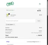 True Lemon Store coupon verification screenshot