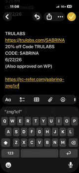 Trulabs coupon verification screenshot