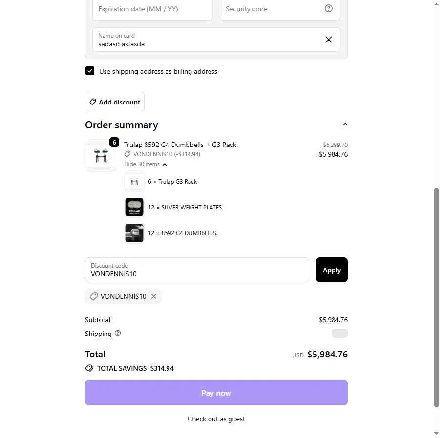 Trulap checkout page showing Trulap coupon code box | Screenshot taken by SimplyCodes community member on Feb 6, 2026