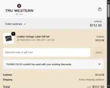 Tru Western coupon verification screenshot