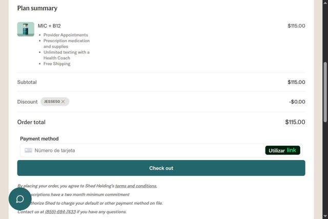 Shed checkout page showing Shed promo code box | Screenshot taken by SimplyCodes community member on Sep 2, 2025