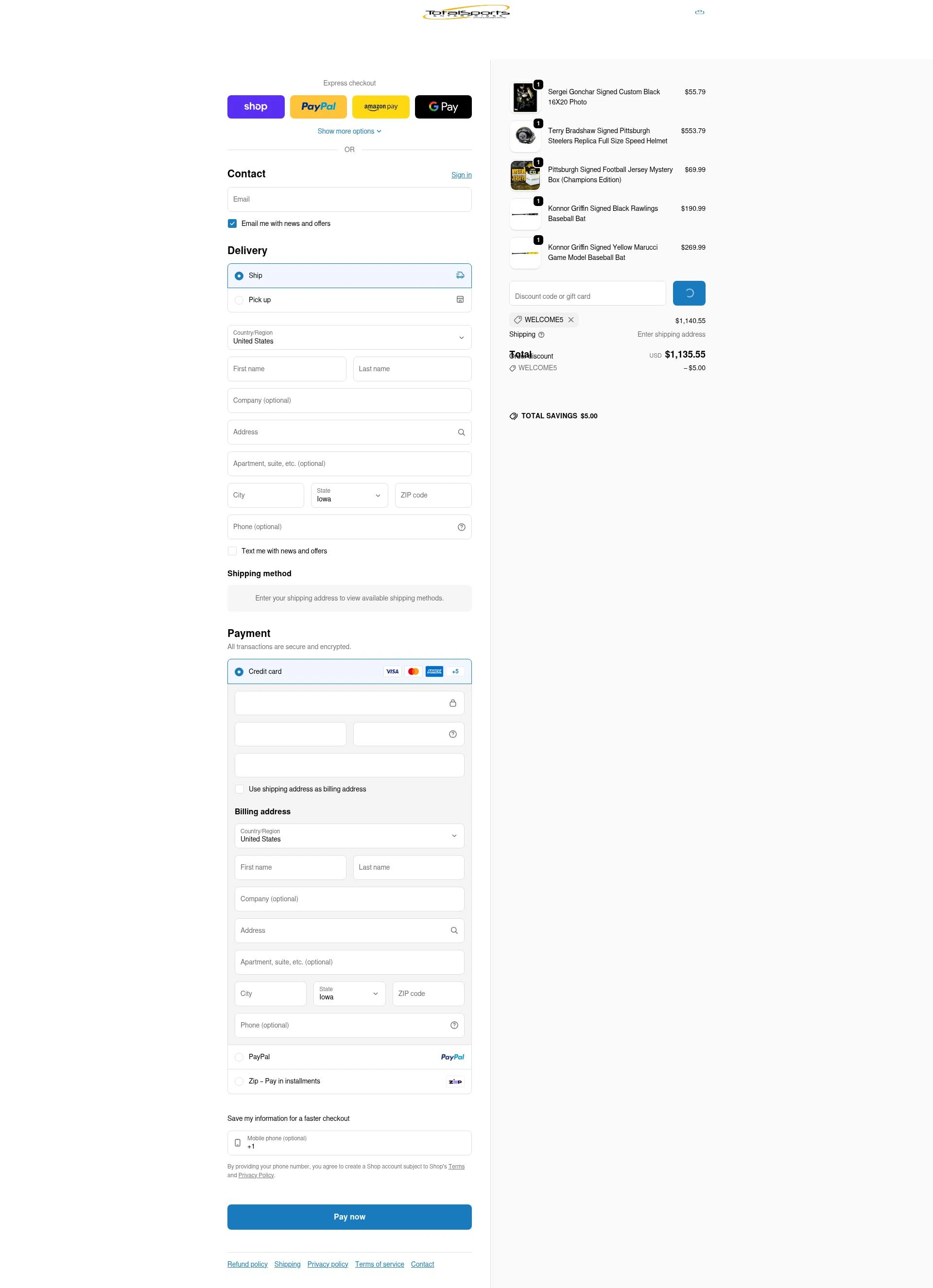 TSE Shop checkout page showing TSE Shop promo code box | Screenshot taken by SimplyCodes community member on Jan 31, 2026