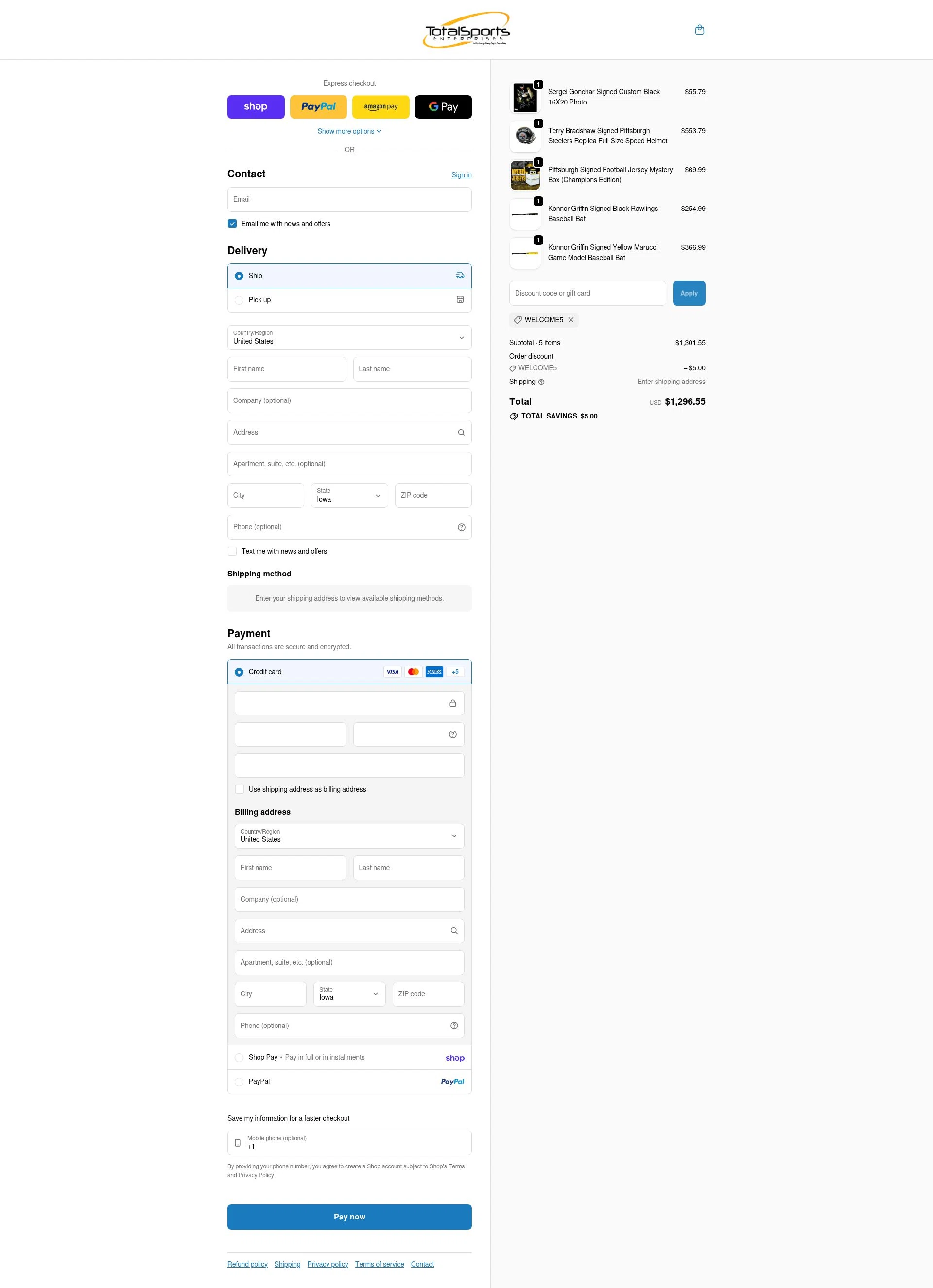 TSE Shop checkout page showing TSE Shop promo code box | Screenshot taken by SimplyCodes community member on Feb 5, 2026