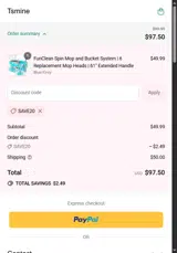save20 coupon verification screenshot