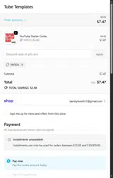 YAFE25 coupon verification screenshot