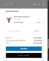 ALLERGYNATION coupon verification screenshot