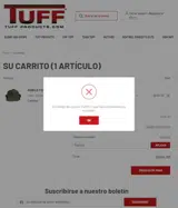 TUFF Products coupon verification screenshot