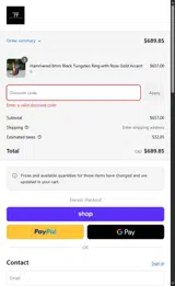 SUNDAY20 coupon verification screenshot