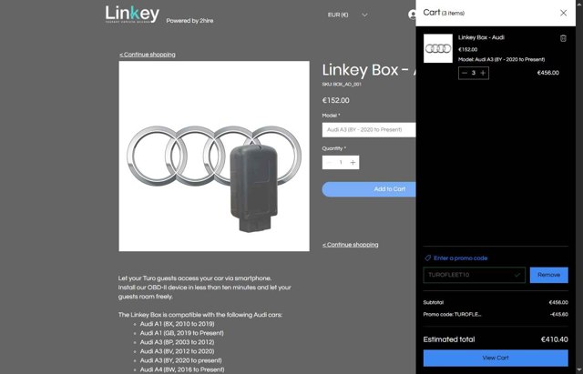 Turo checkout page showing Turo promo code box | Screenshot taken by SimplyCodes community member on Aug 25, 2025